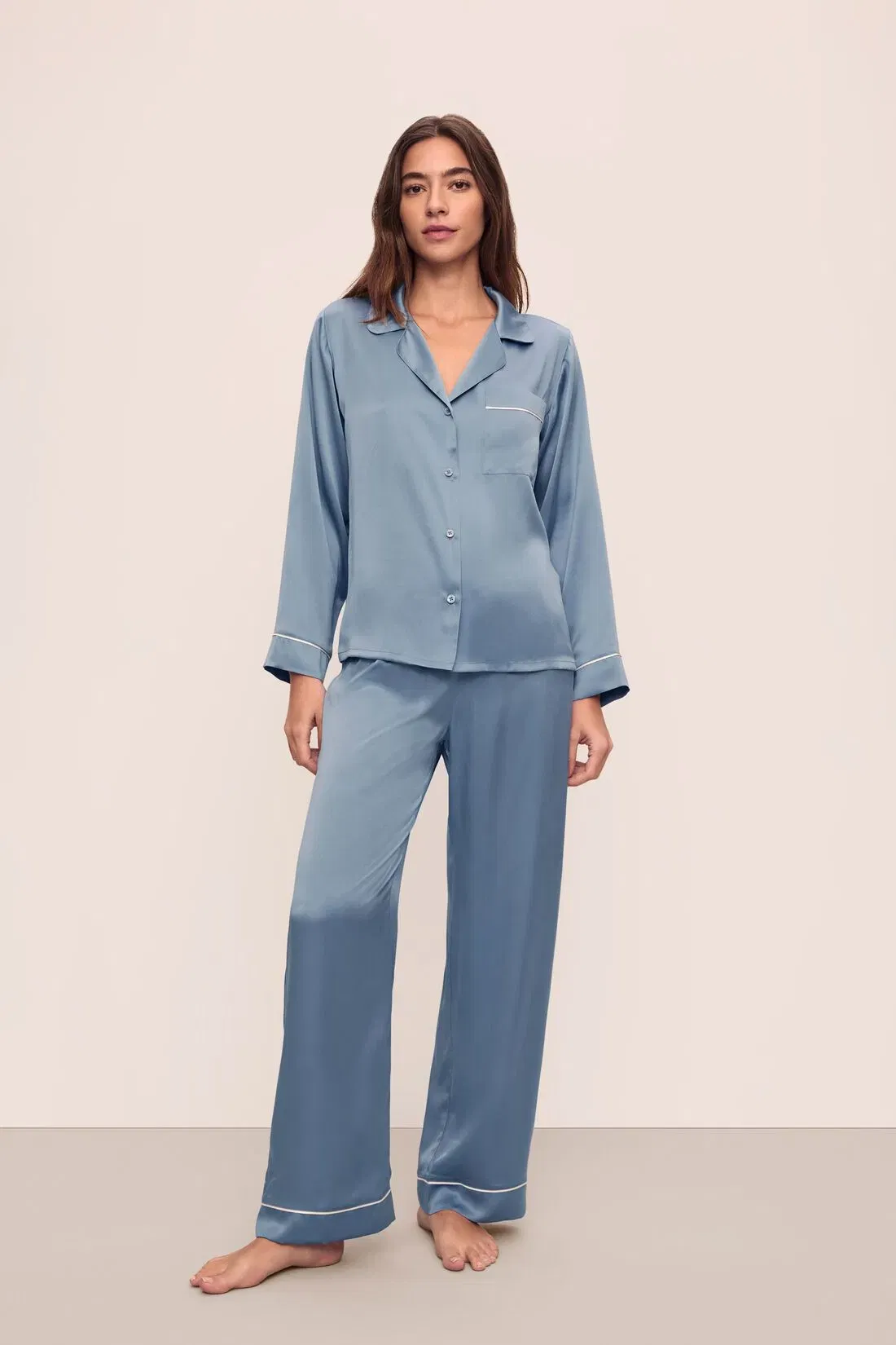 Inez Washable Silk Long PJ Set