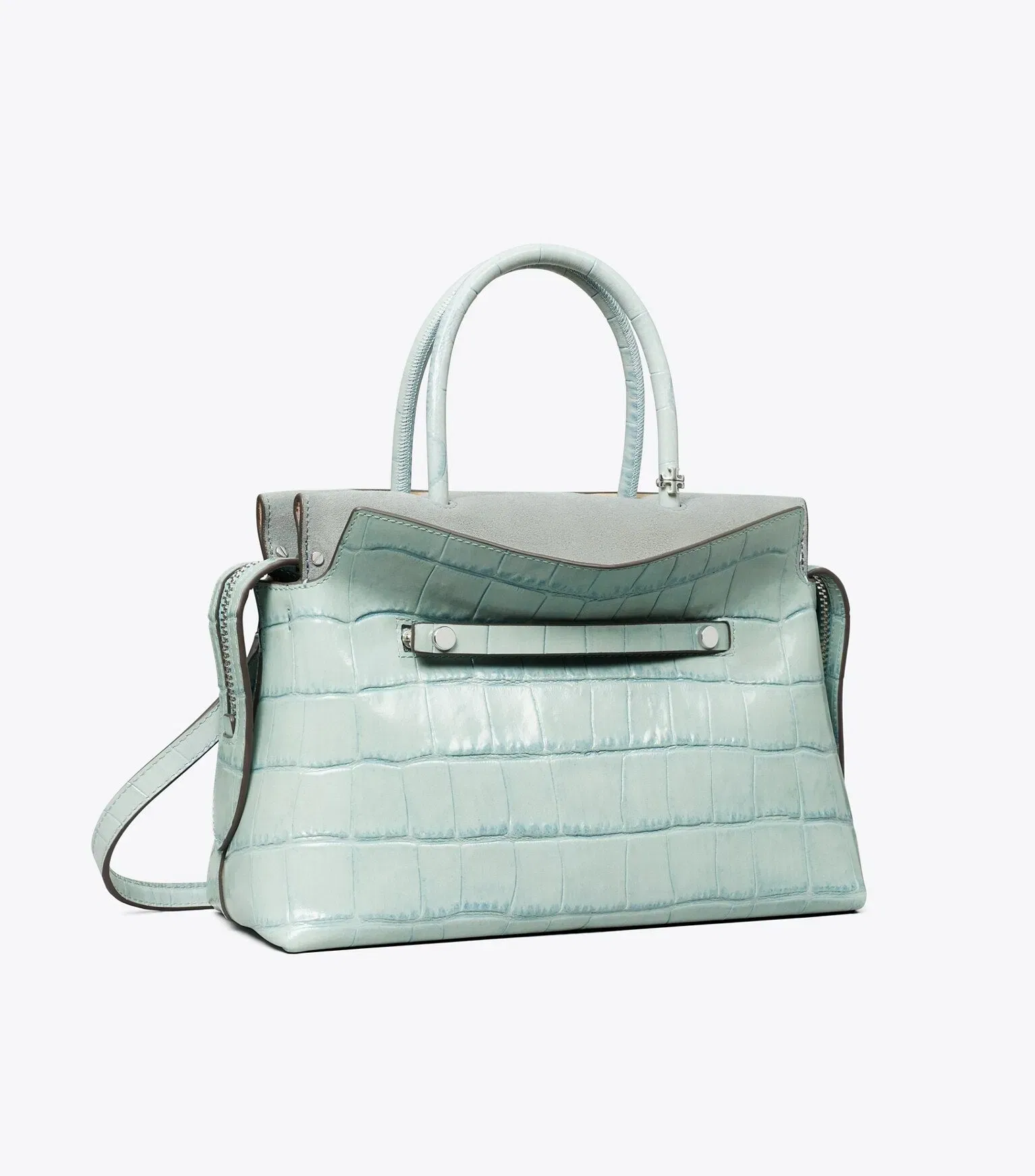 Mercer Croc-Embossed Satchel
