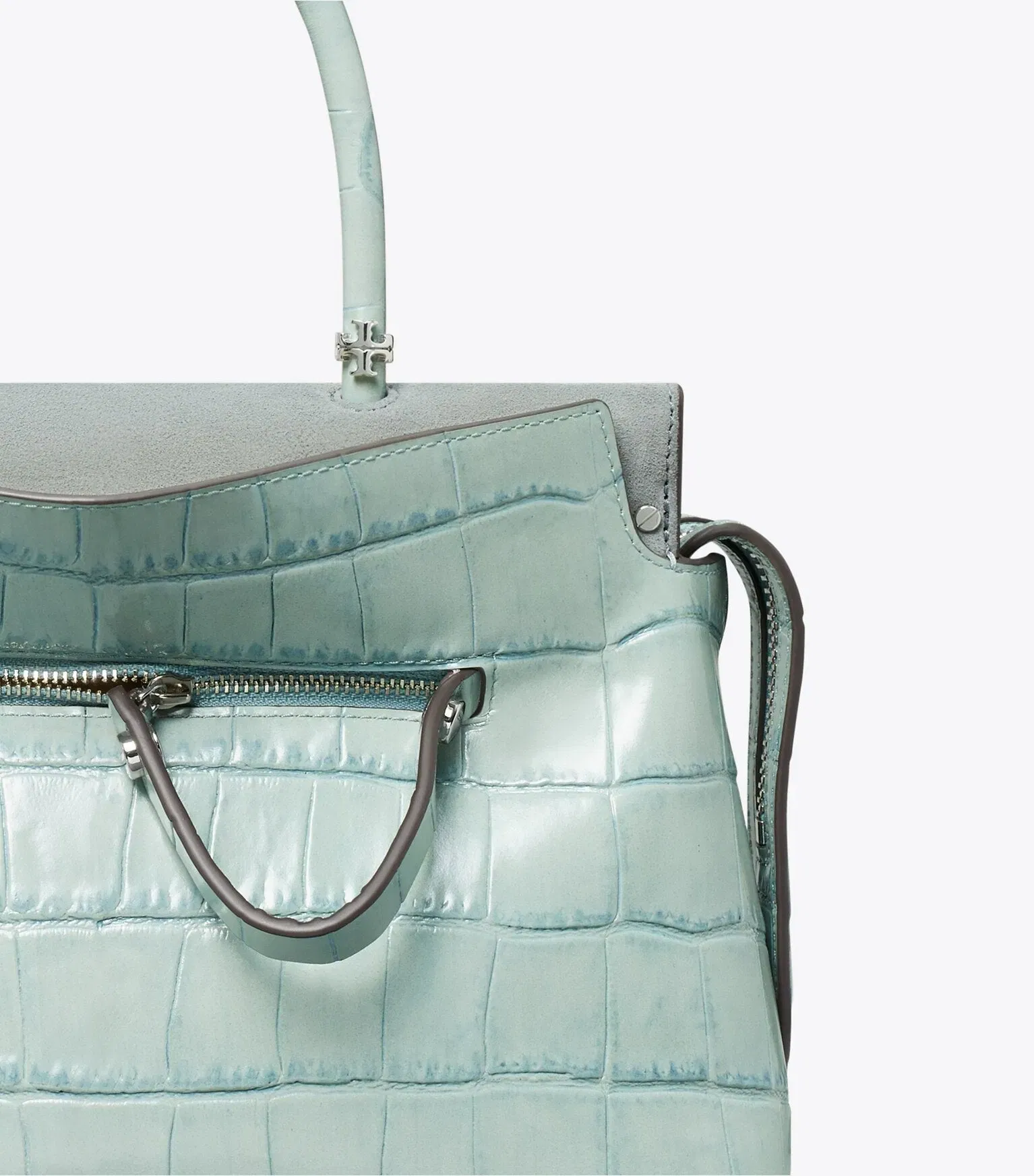 Mercer Croc-Embossed Satchel