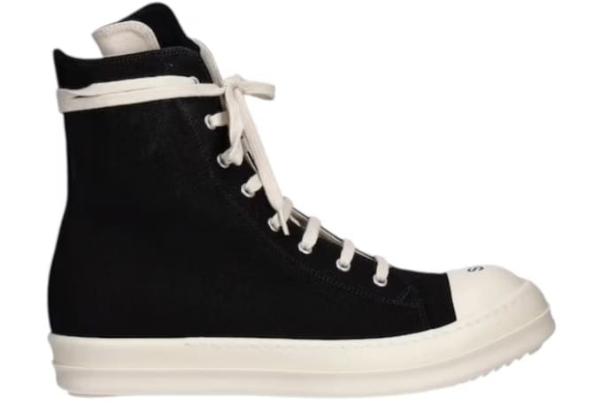 Rick Owens DRKSHDW High Sneaks So Black Milk