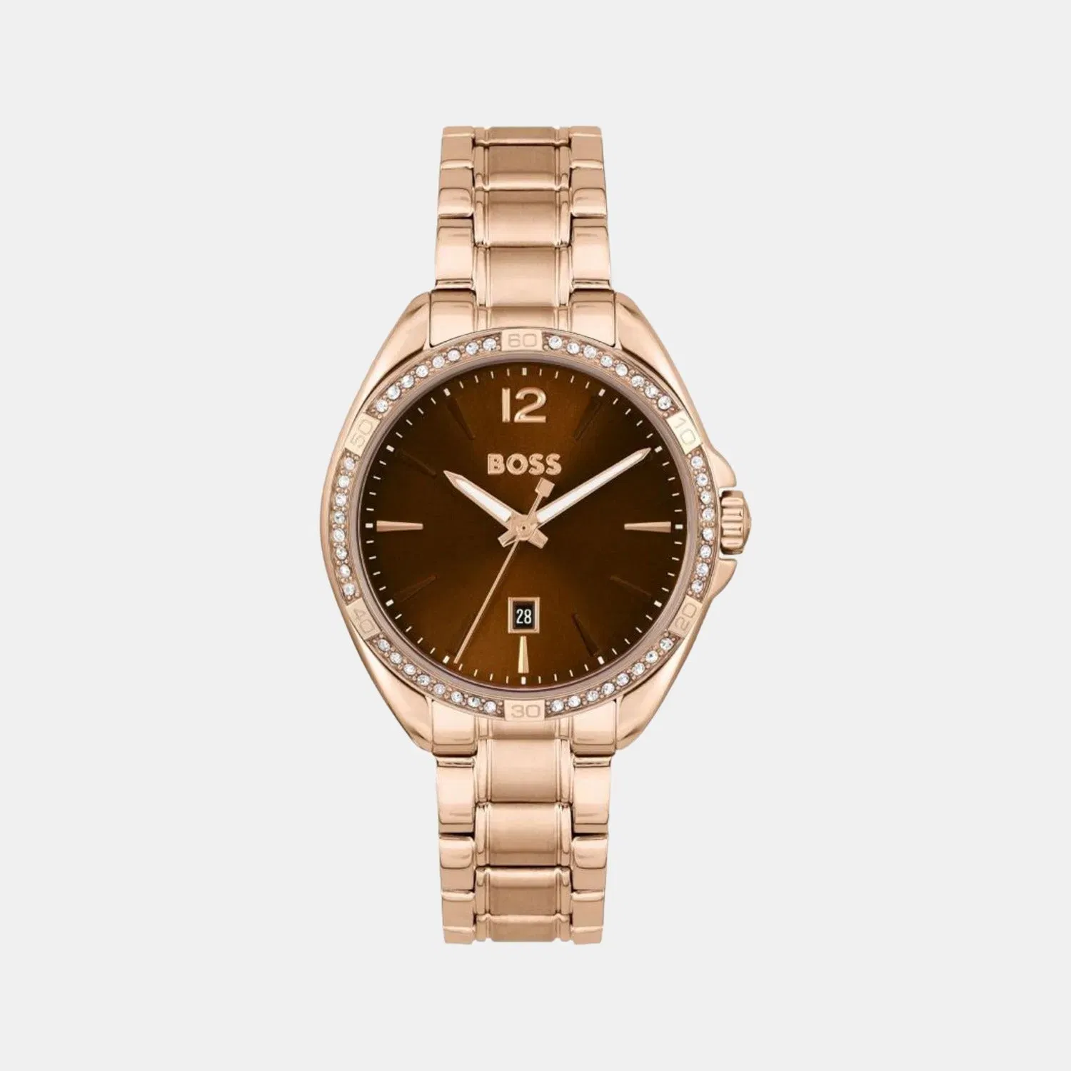 Boss Felina Women Quartz Brown Dial Analog Stainless Steel Watch 1502621