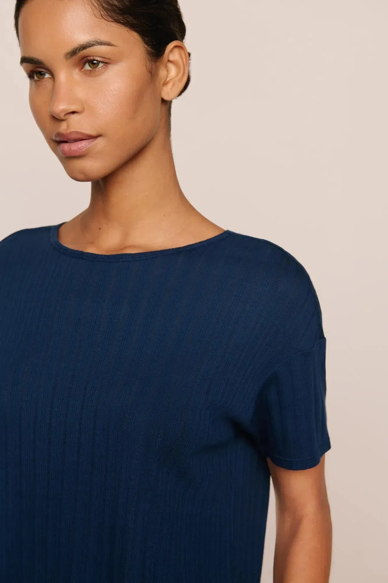 Pointelle Short Sleeve T-Shirt