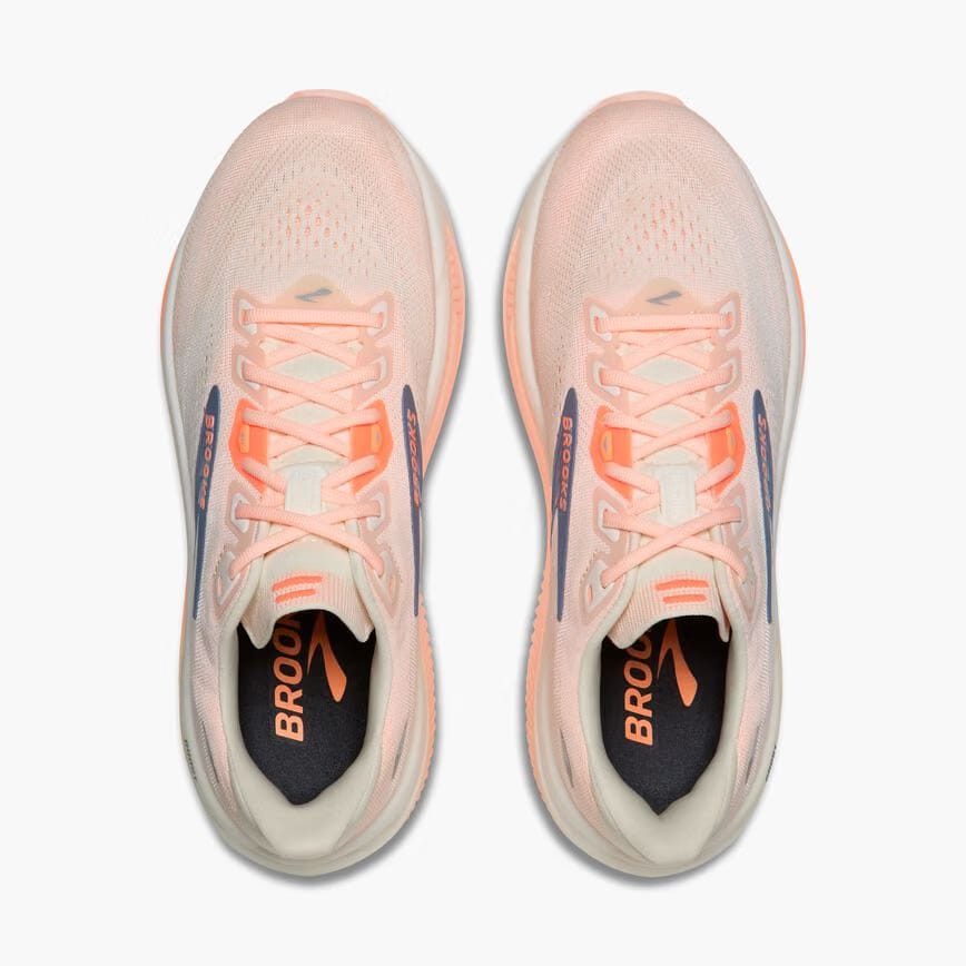 Brooks Ghost 18 Star White/Cyber Peach/Grey (Women's)