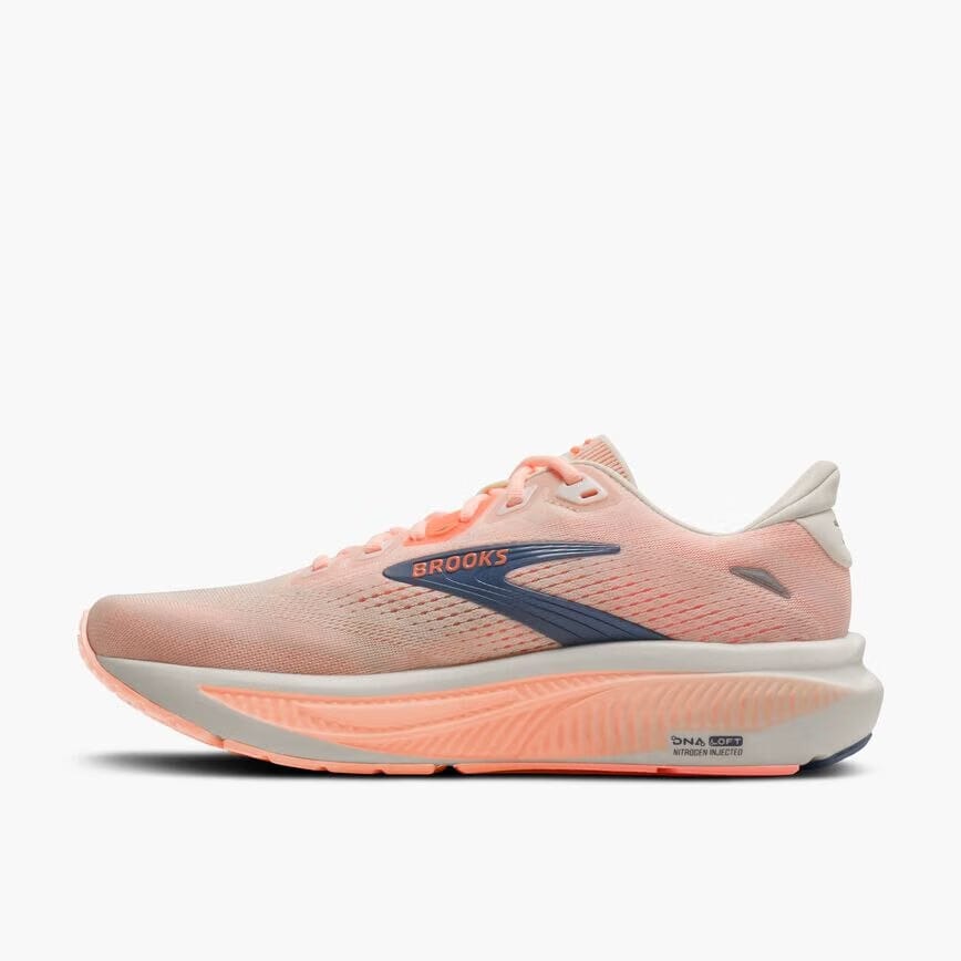 Brooks Ghost 18 Star White/Cyber Peach/Grey (Women's)