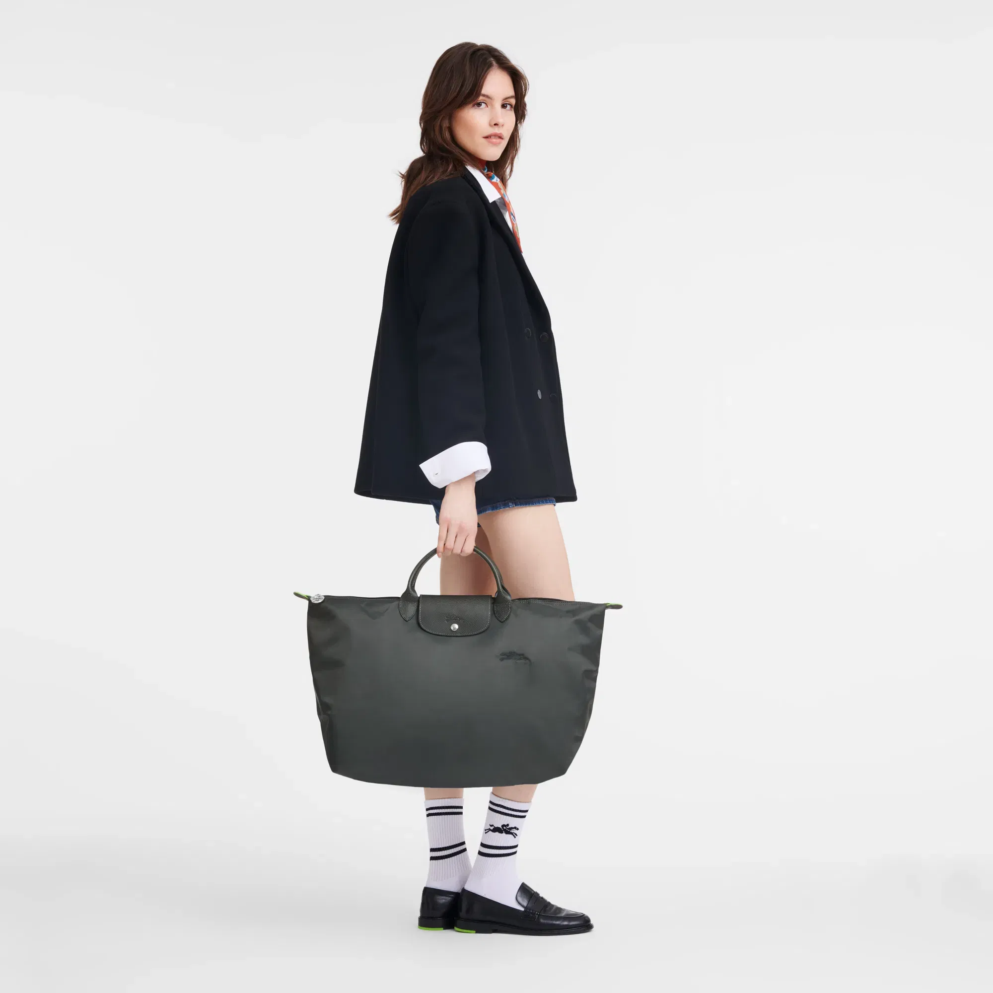 Longchamp Le Pliage Green L Travel bag Graphite