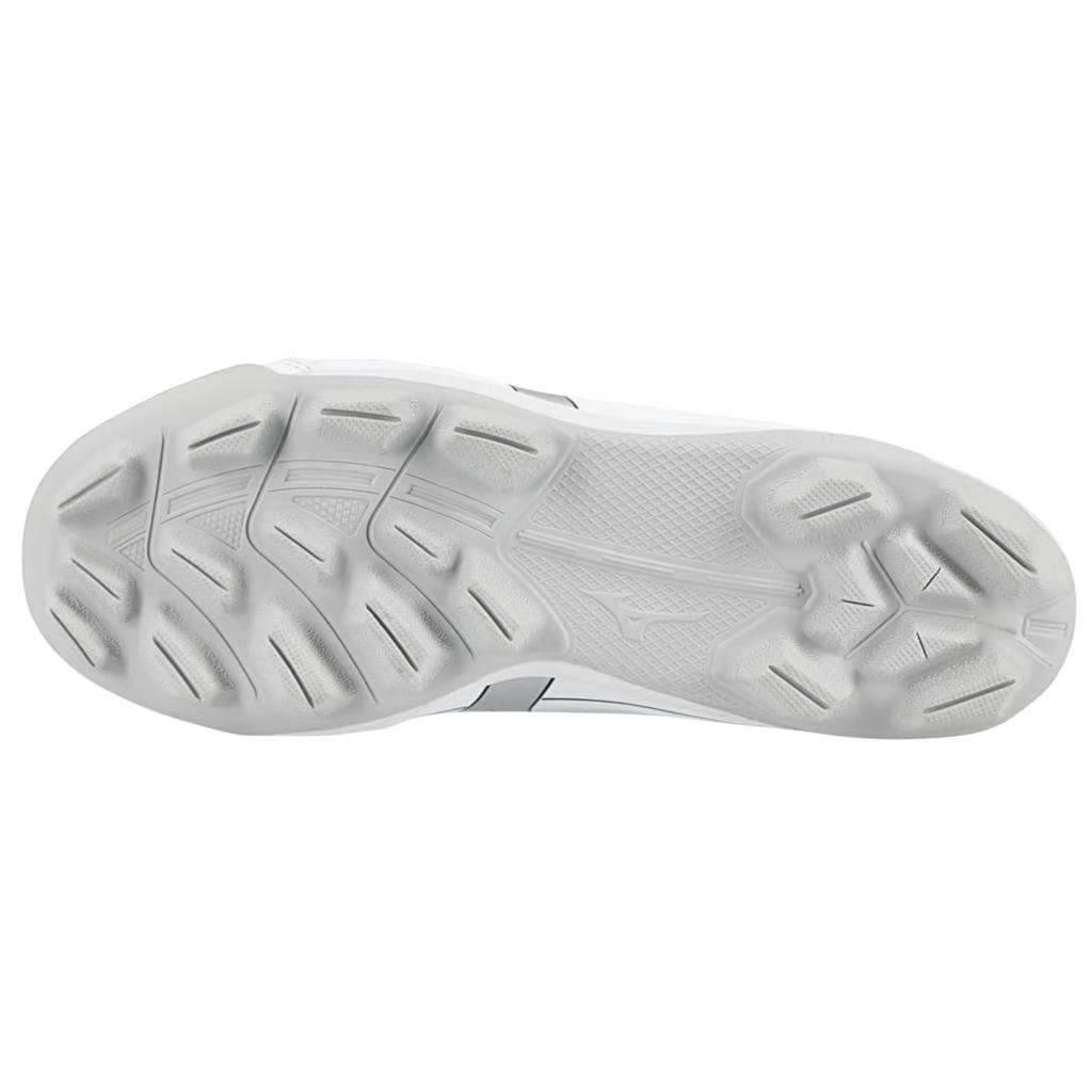 Mizuno Youth Cushionrevo Diamond Jr Low Baseball Cleat White Black