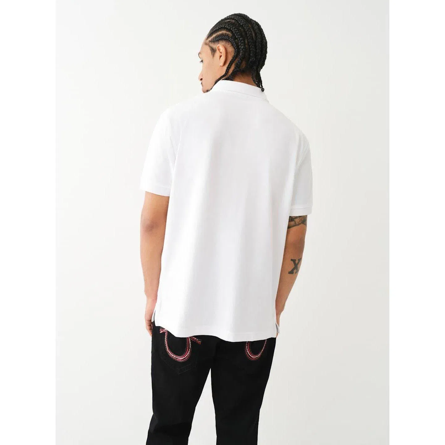 Patched Logo Short Sleeve Polo Shirt