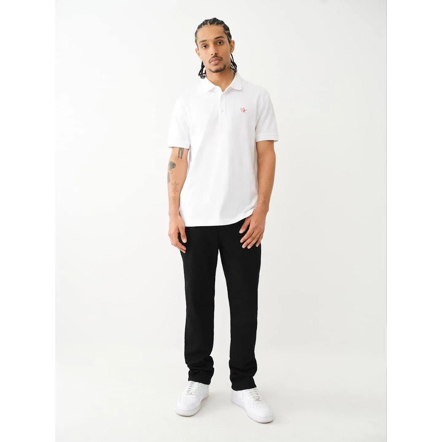 Patched Logo Short Sleeve Polo Shirt