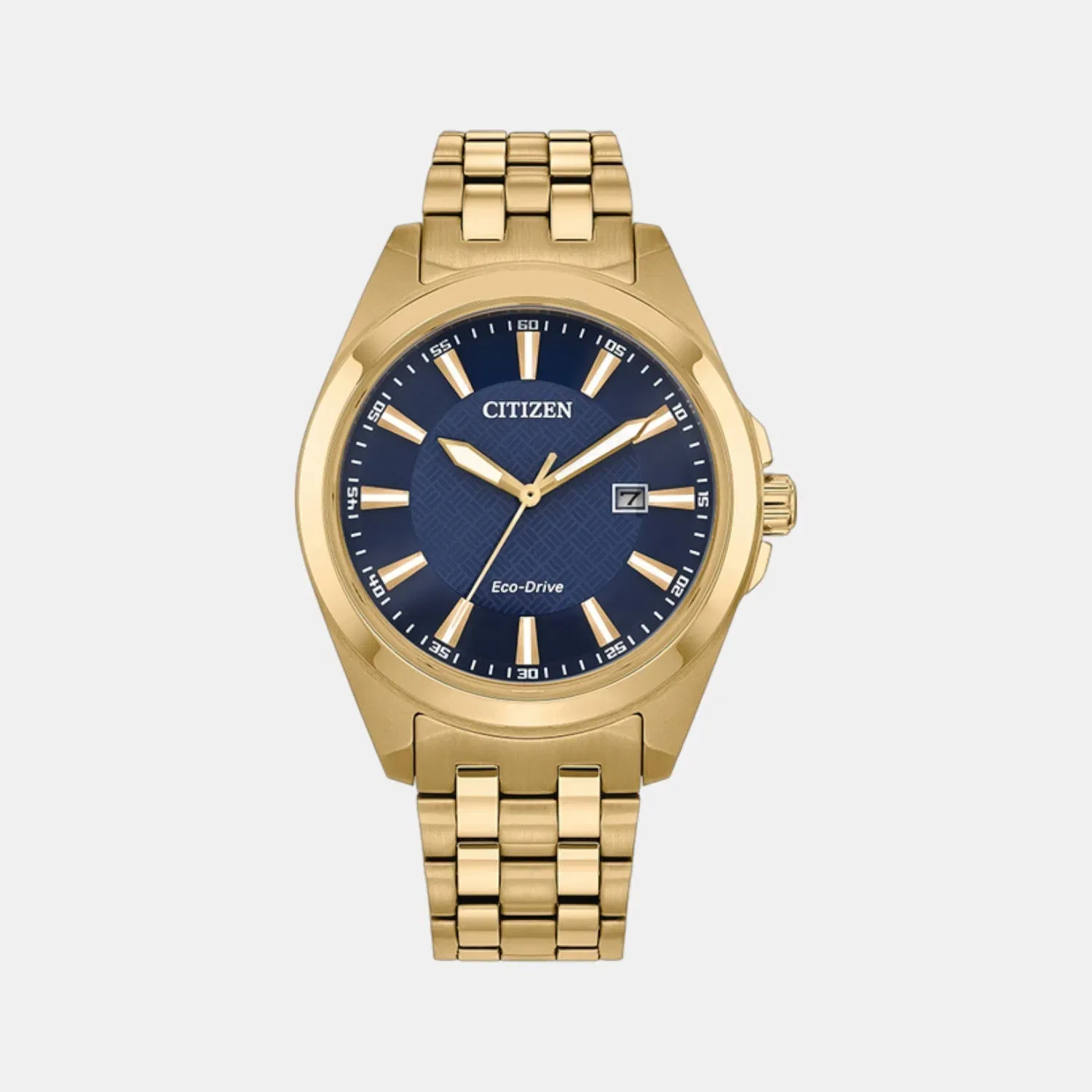 Citizen Eco-Drive Men Quartz Blue Dial Analog Stainless Steel Watch Bm7532-54L