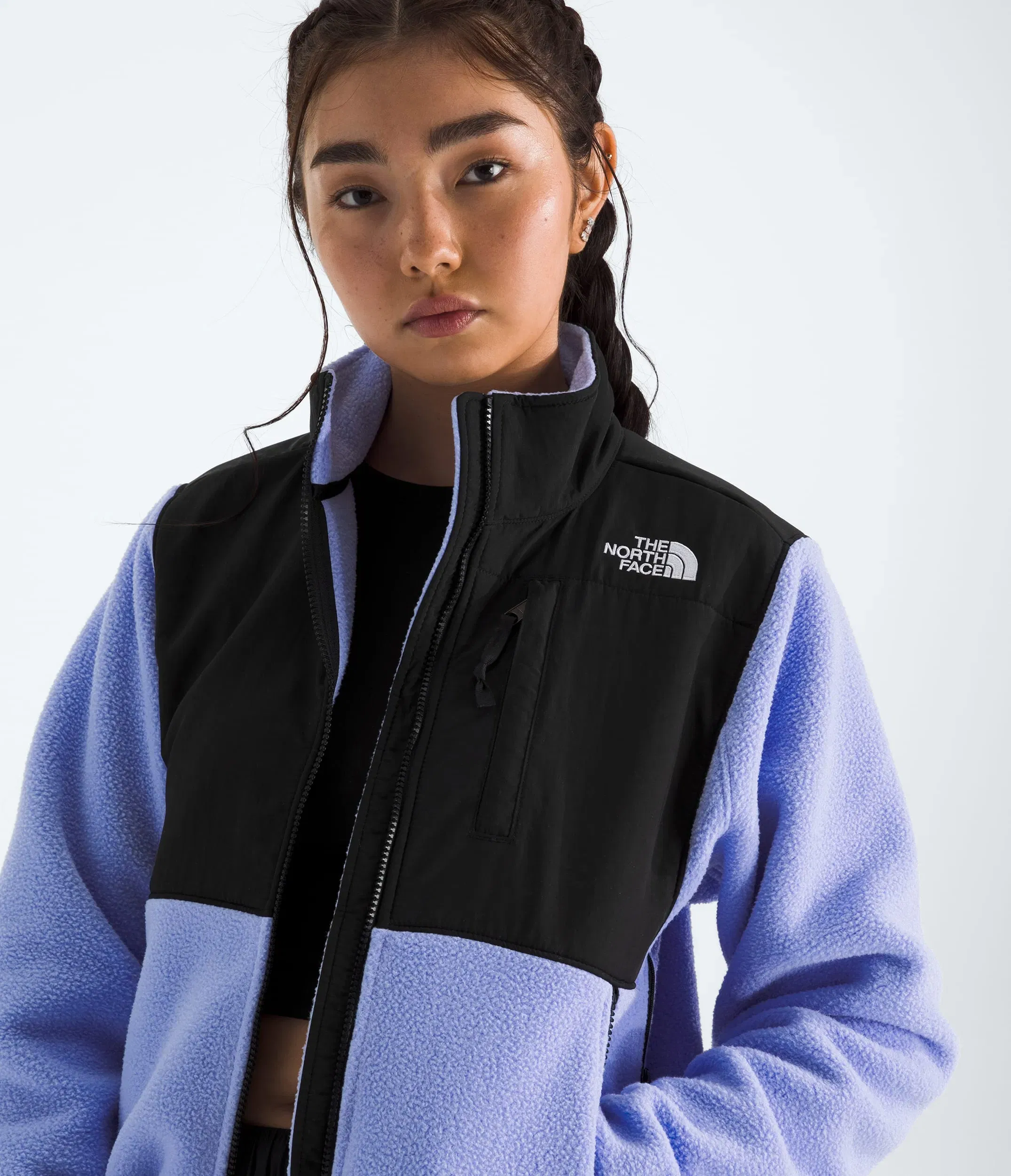 The North Face Women’s Retro Denali Jacket Periwinkle Glow-Tnf Black
