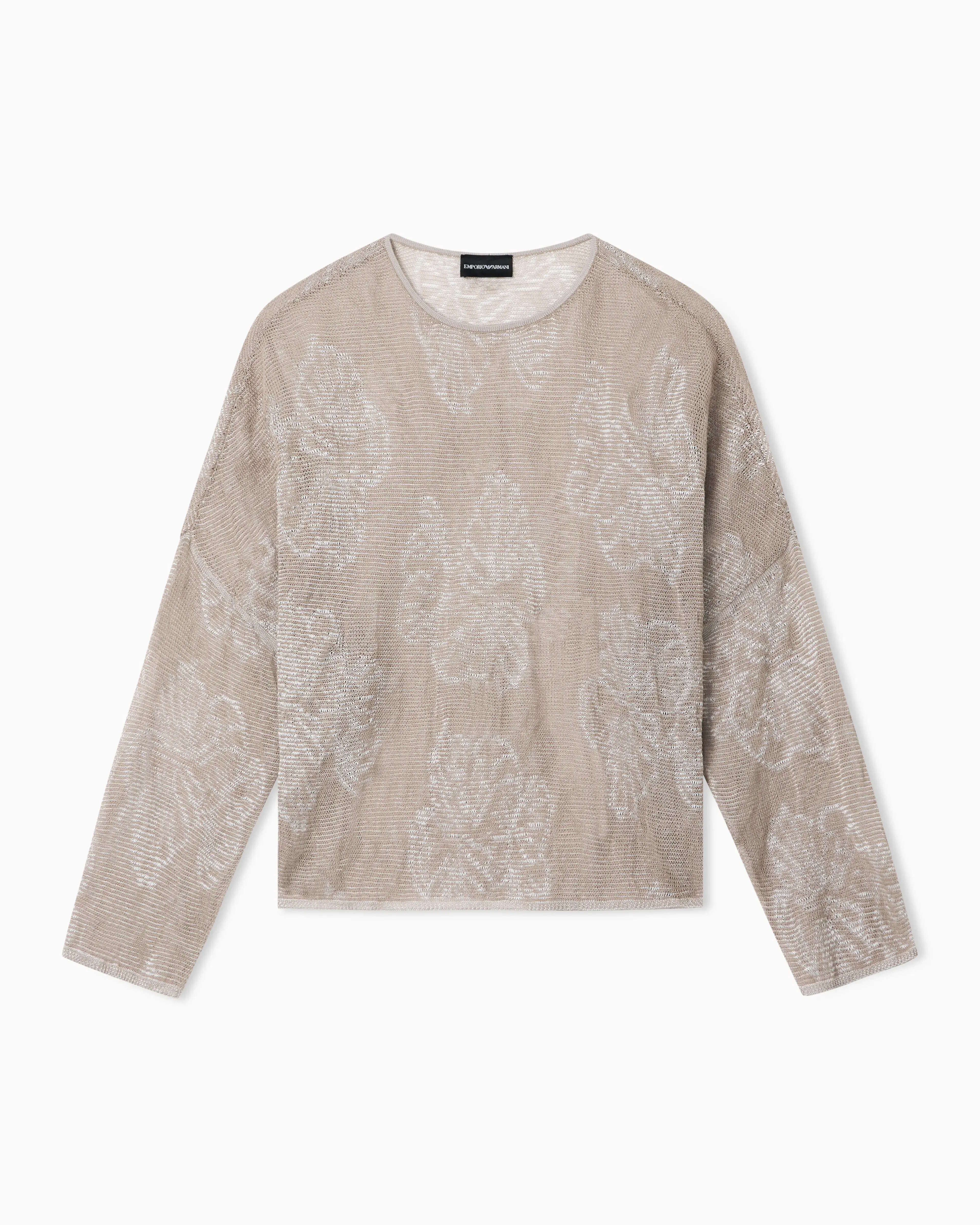 Emporio Armani Two-tone floral motif jacquard jumper