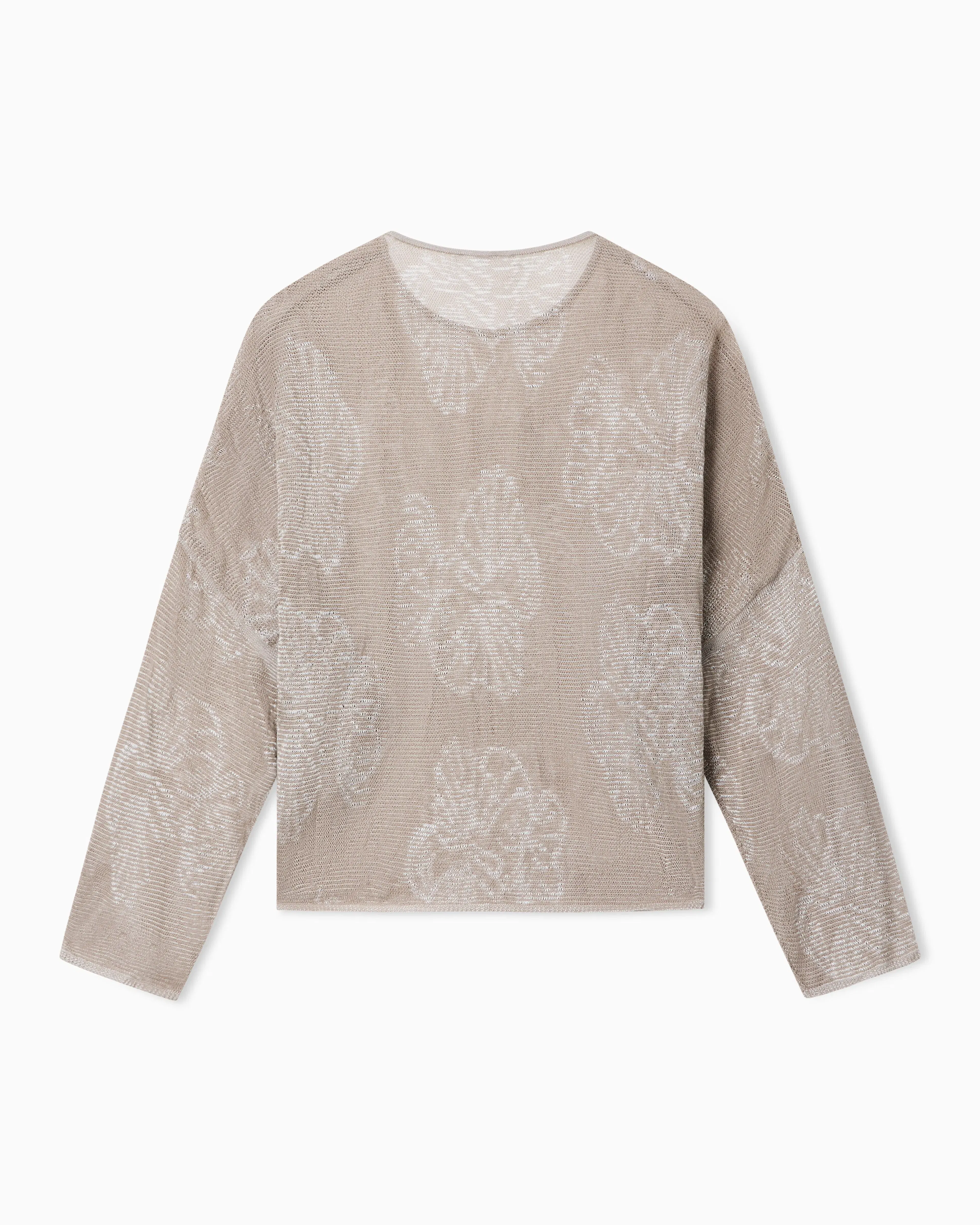 Emporio Armani Two-tone floral motif jacquard jumper