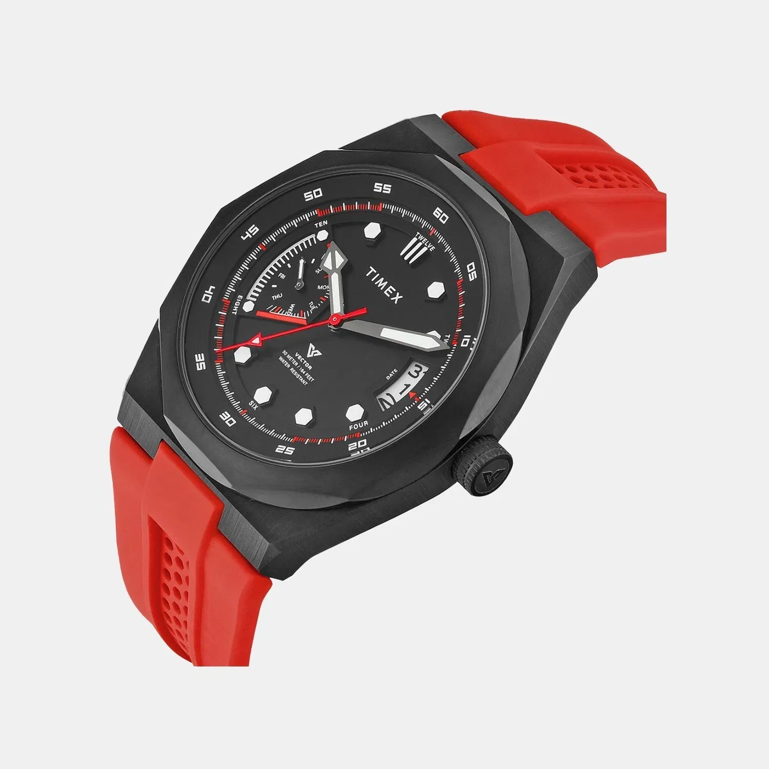 Timex Vector Men Quartz Dial Analog Silicone Watch Tweg31001
