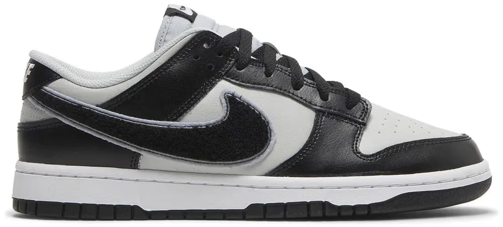 Dunk Low 'Chenille Swoosh - Black Grey Fog'