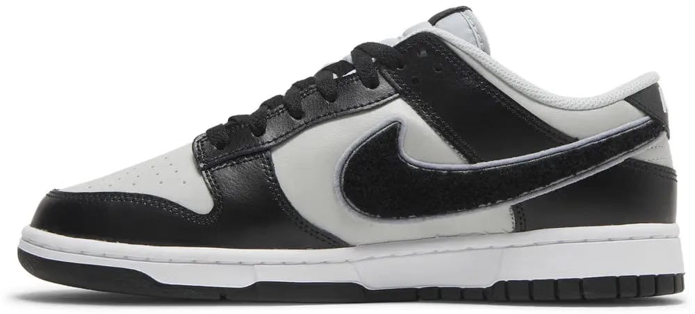 Dunk Low 'Chenille Swoosh - Black Grey Fog'