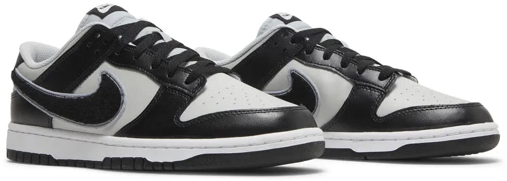 Dunk Low 'Chenille Swoosh - Black Grey Fog'