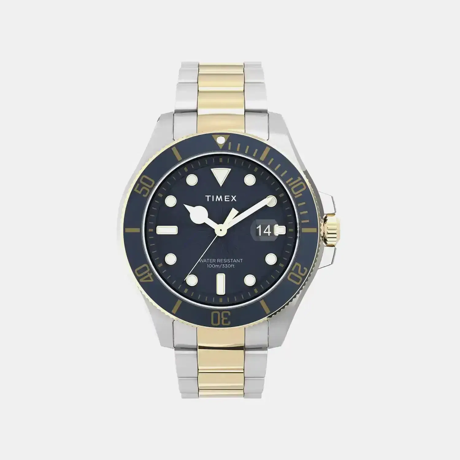 Timex Men Quartz Blue Dial Analog Brass Watch Tw2V42000Uj
