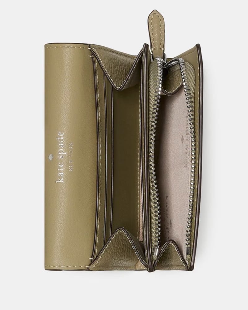 KateSpade Kayla Small L Zip Wallet Elm