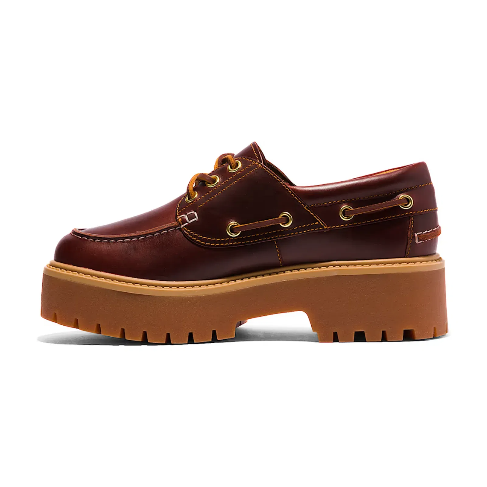 Timberland Stone Street Platform Boat Shoe Root Beer (W)
