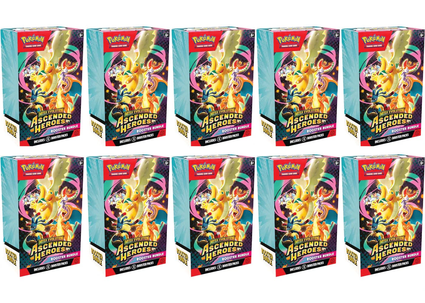 2026 Pokemon Mega Evolution Ascended Heroes Booster Bundle 10X Lot