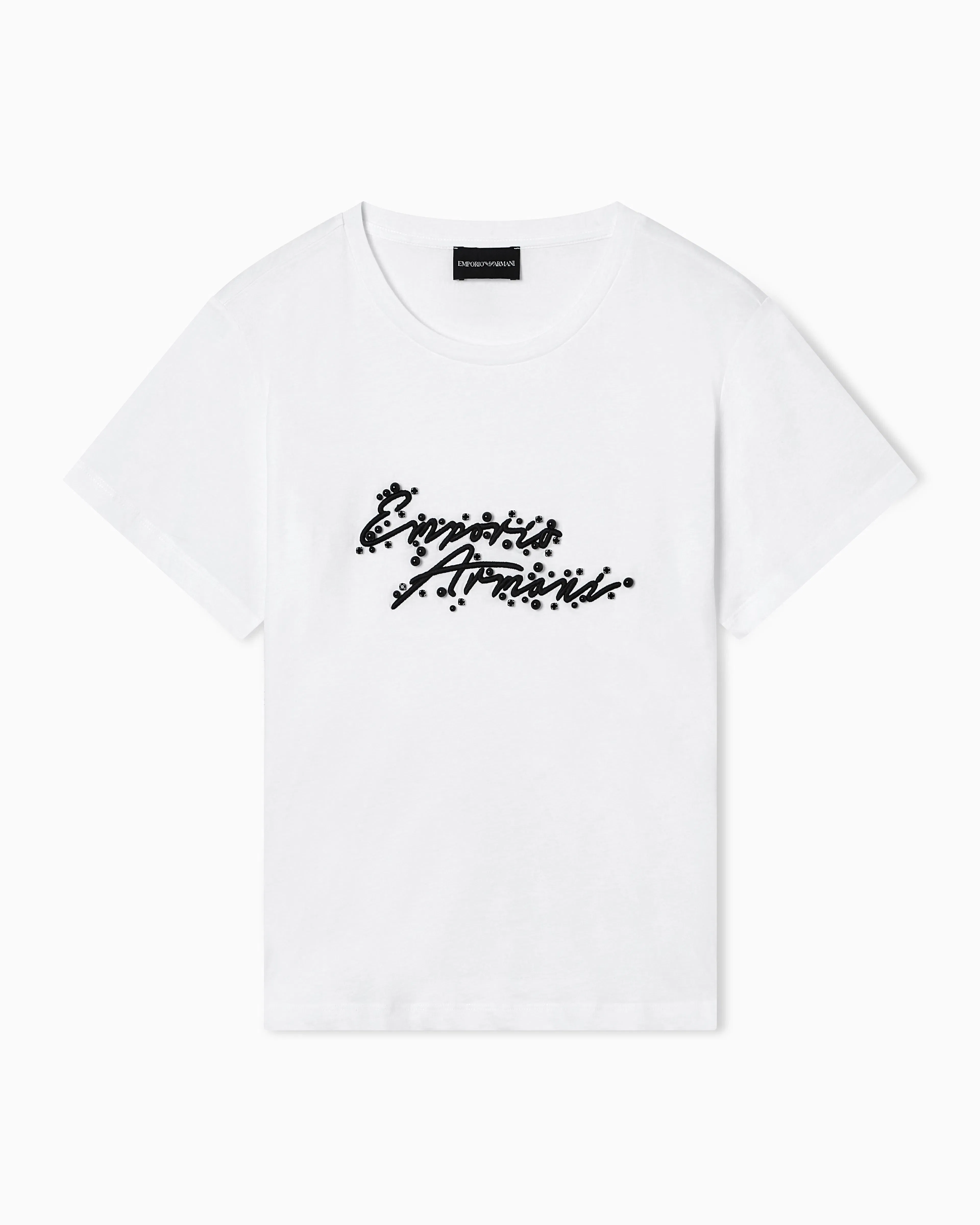Emporio Armani jersey T-shirt with logo embroidery