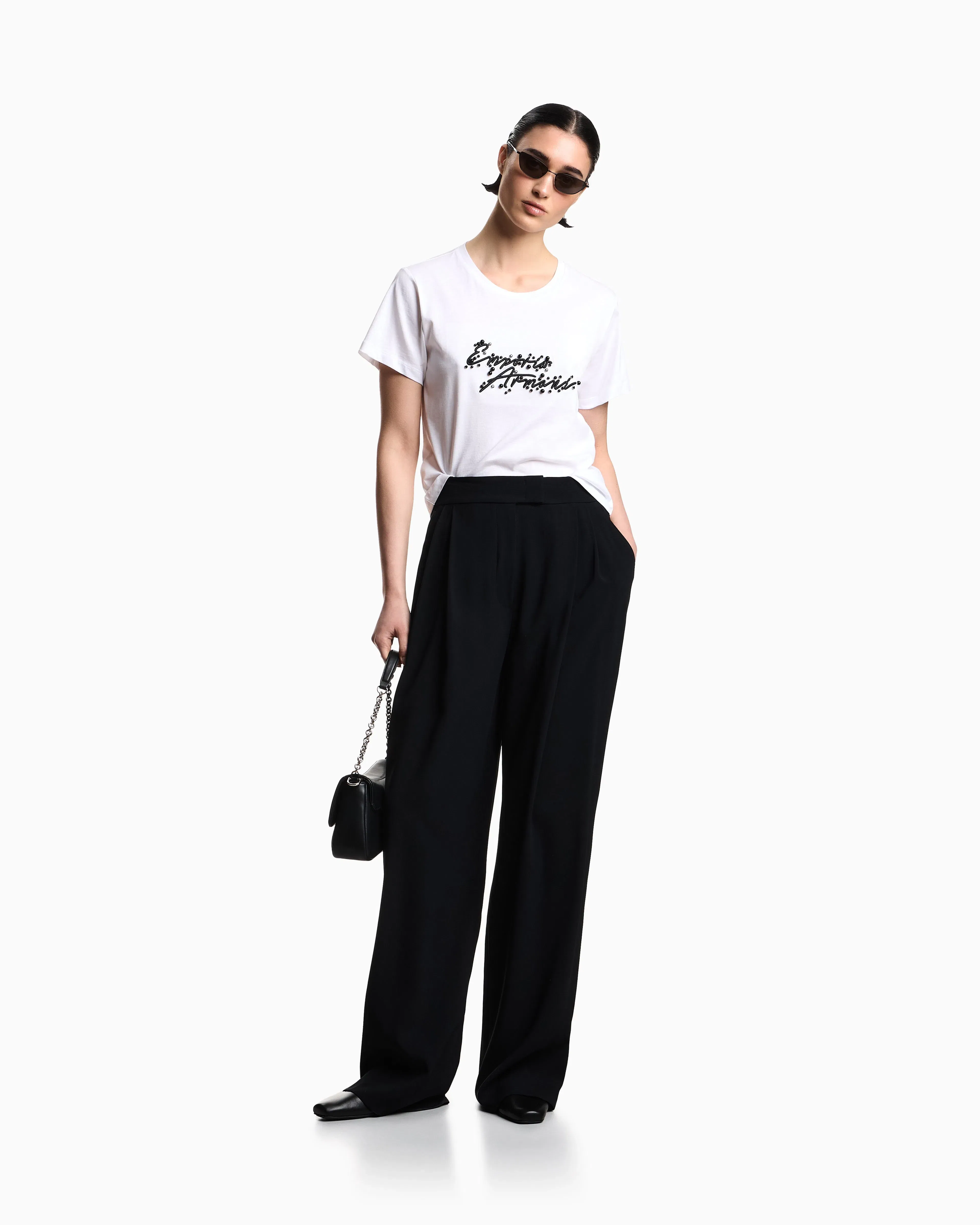 Emporio Armani jersey T-shirt with logo embroidery