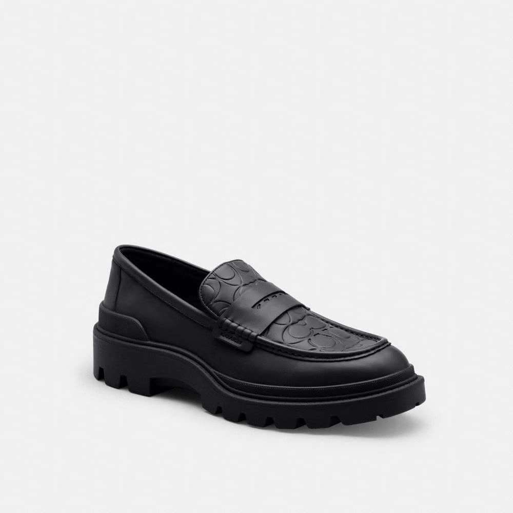 Men's Coach Loafer With Signature Print Black