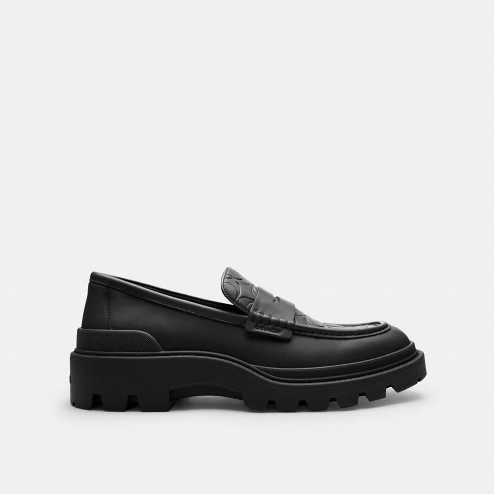 Men's Coach Loafer With Signature Print Black