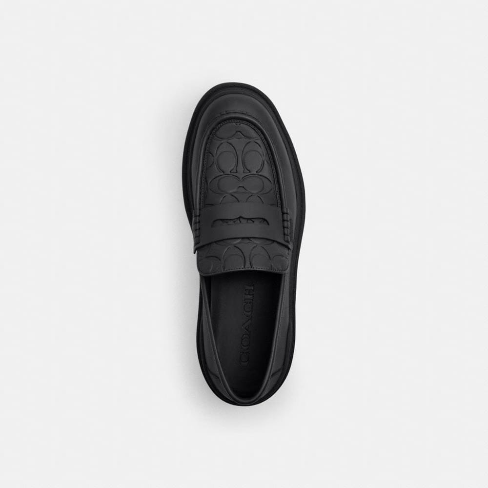 Men's Coach Loafer With Signature Print Black