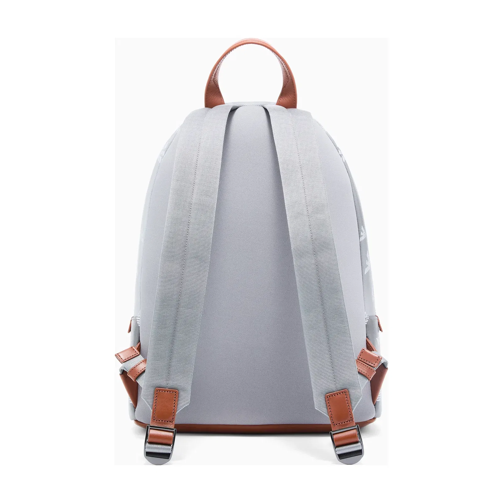 Emporio Armani Coated canvas backpack with all-over eagle