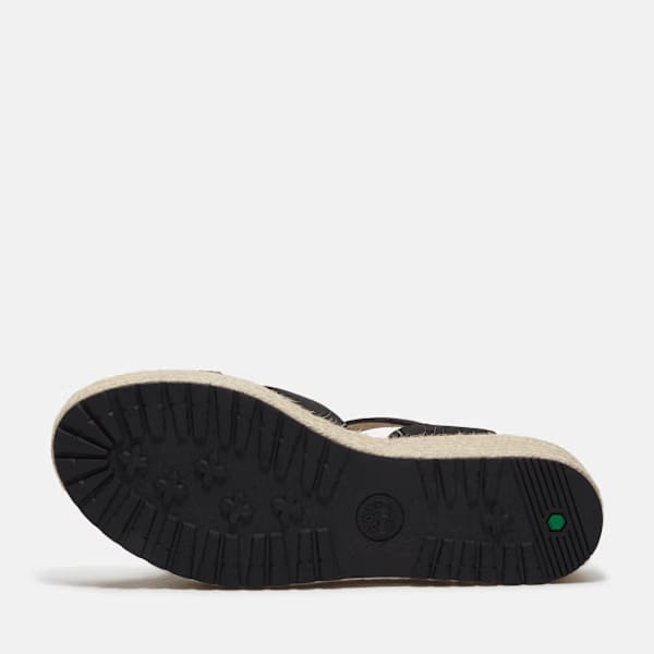 Timberland Santorini Sun Backstrap Sandal Black Full-Grain Women'S