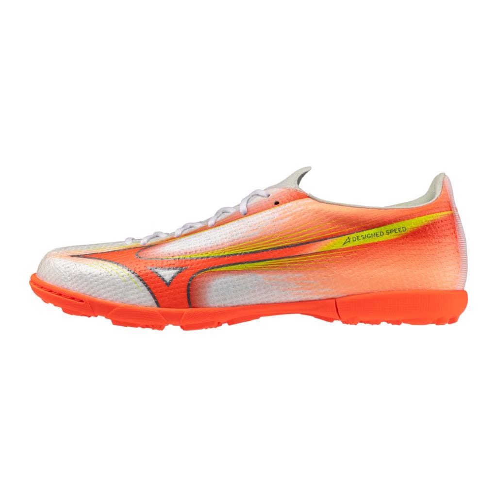 Mizuno Alpha Iii Pro All Surface Turf Soccer Shoe White Lava Orange