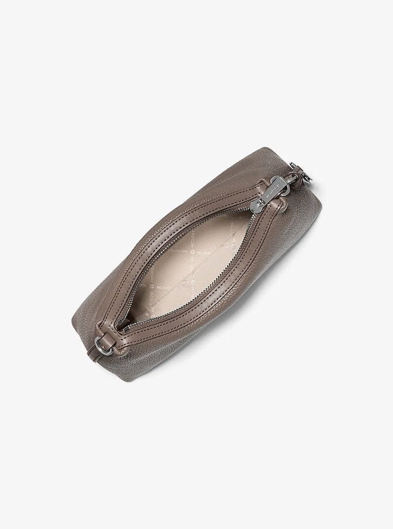 Michael Kors Sammy Small Pebbled Leather Convertible Crossbody Bag Mushroom