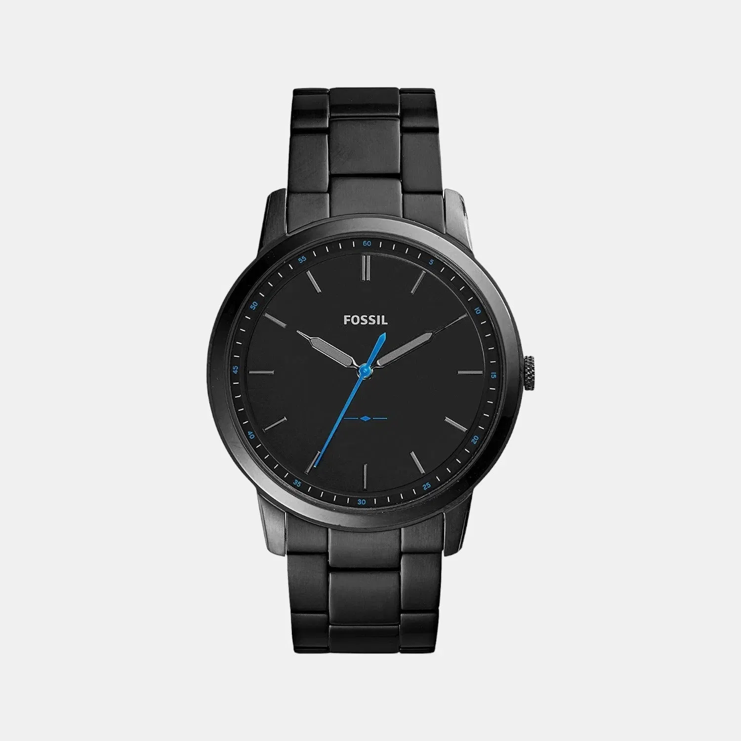 Fossil The Minimalist 3H Men Quartz Black Dial Analog Stainless Steel Watch Fs5308