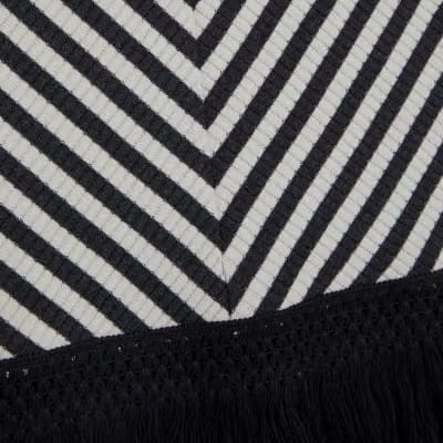 Cream Fringed Stripe Tank Top