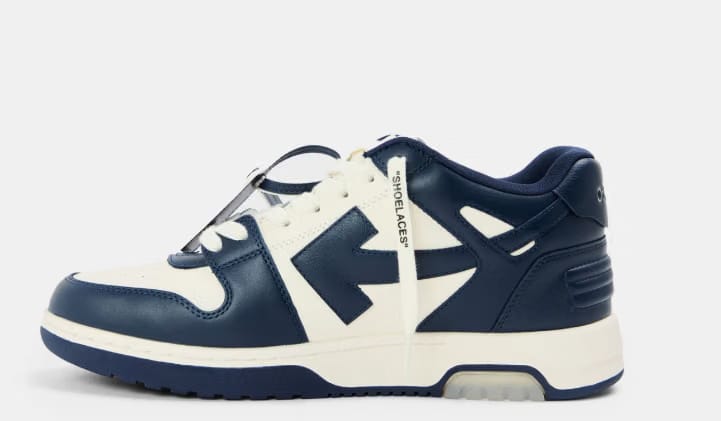 OFF WHITE Men's Out Of Office Classic Trainers, Trademark Branding 'White/Navy'