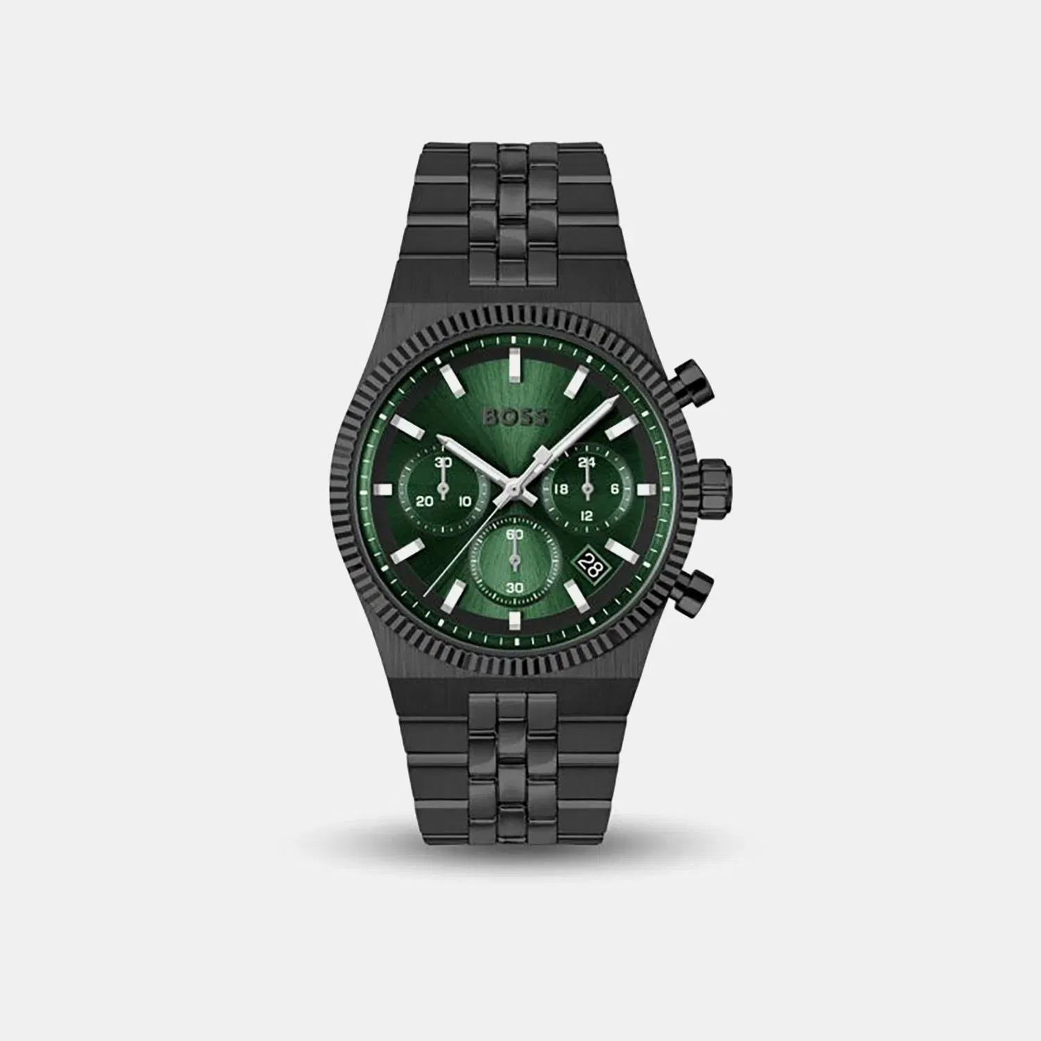 Boss Candor Men Quartz Green Dial Chronograph Stainless Steel Watch 1514308