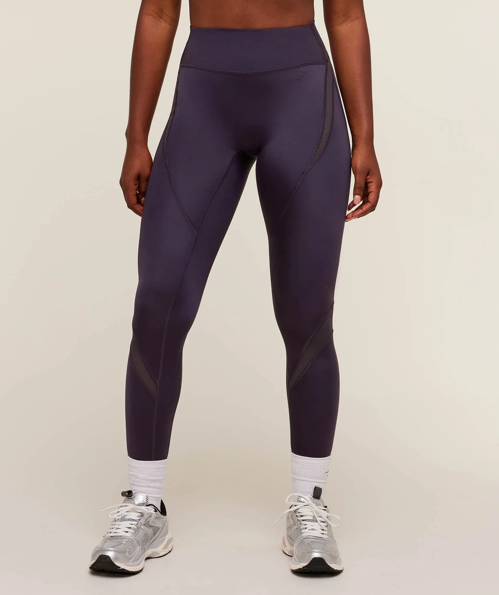 Women's Gymshark Mesh Panel Leggings Midnight Purple