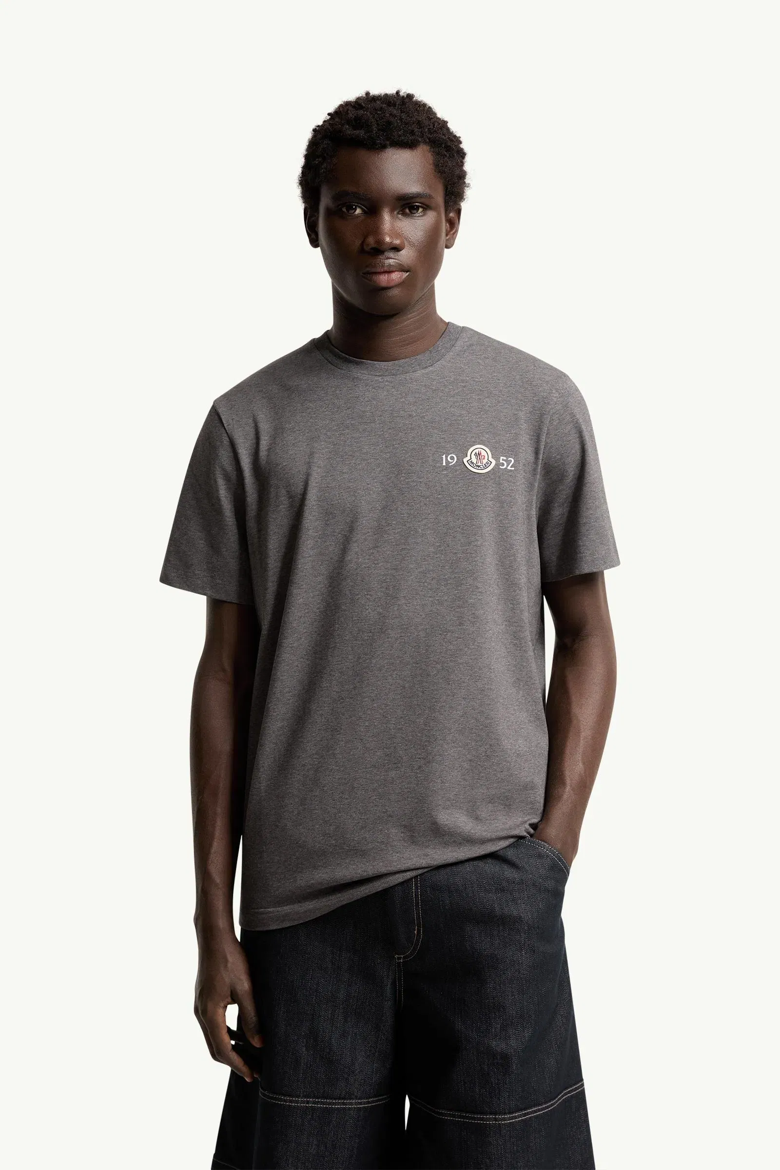 Moncler Logo Cotton T-Shirt Dark Grey Dark Grey