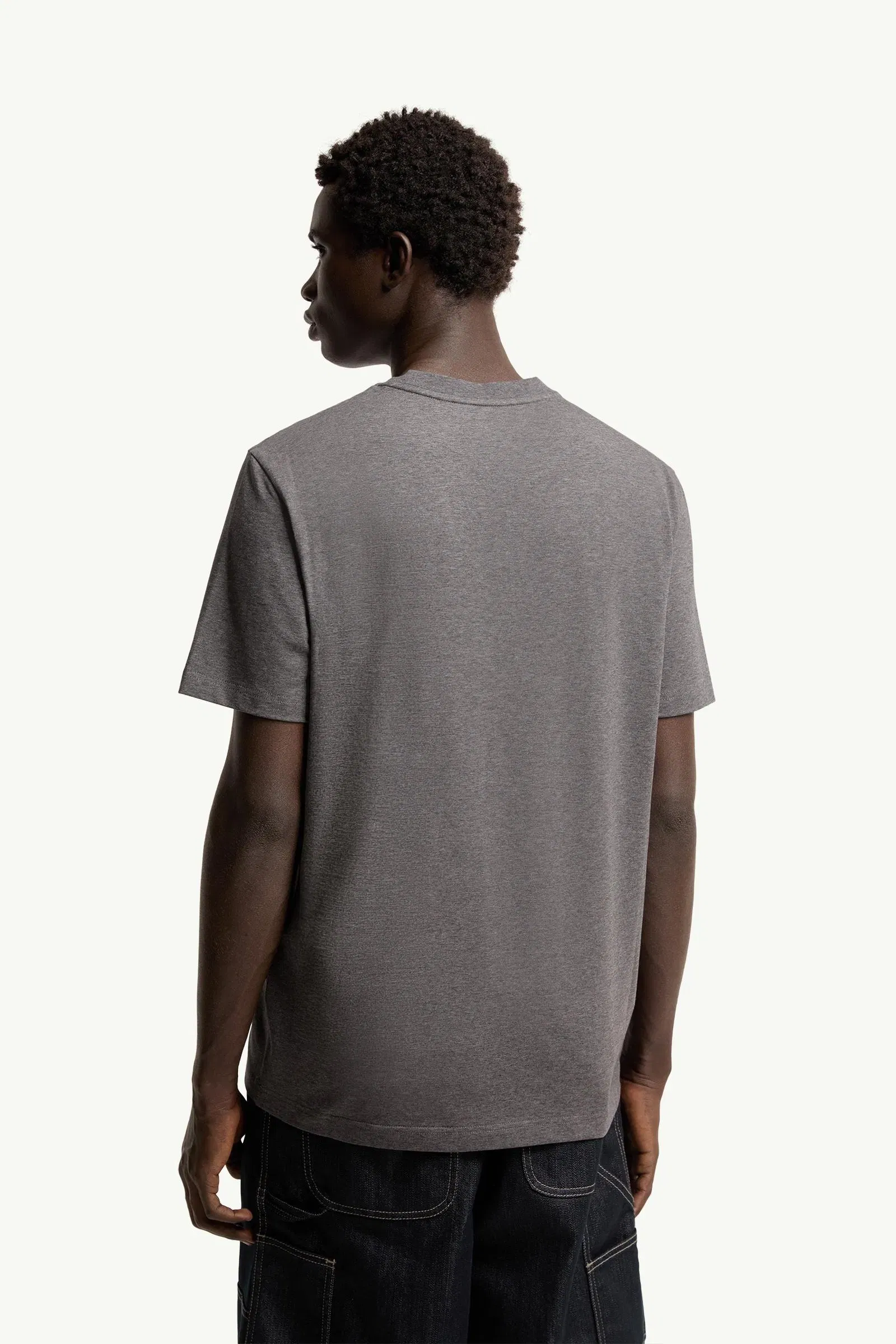 Moncler Logo Cotton T-Shirt Dark Grey Dark Grey