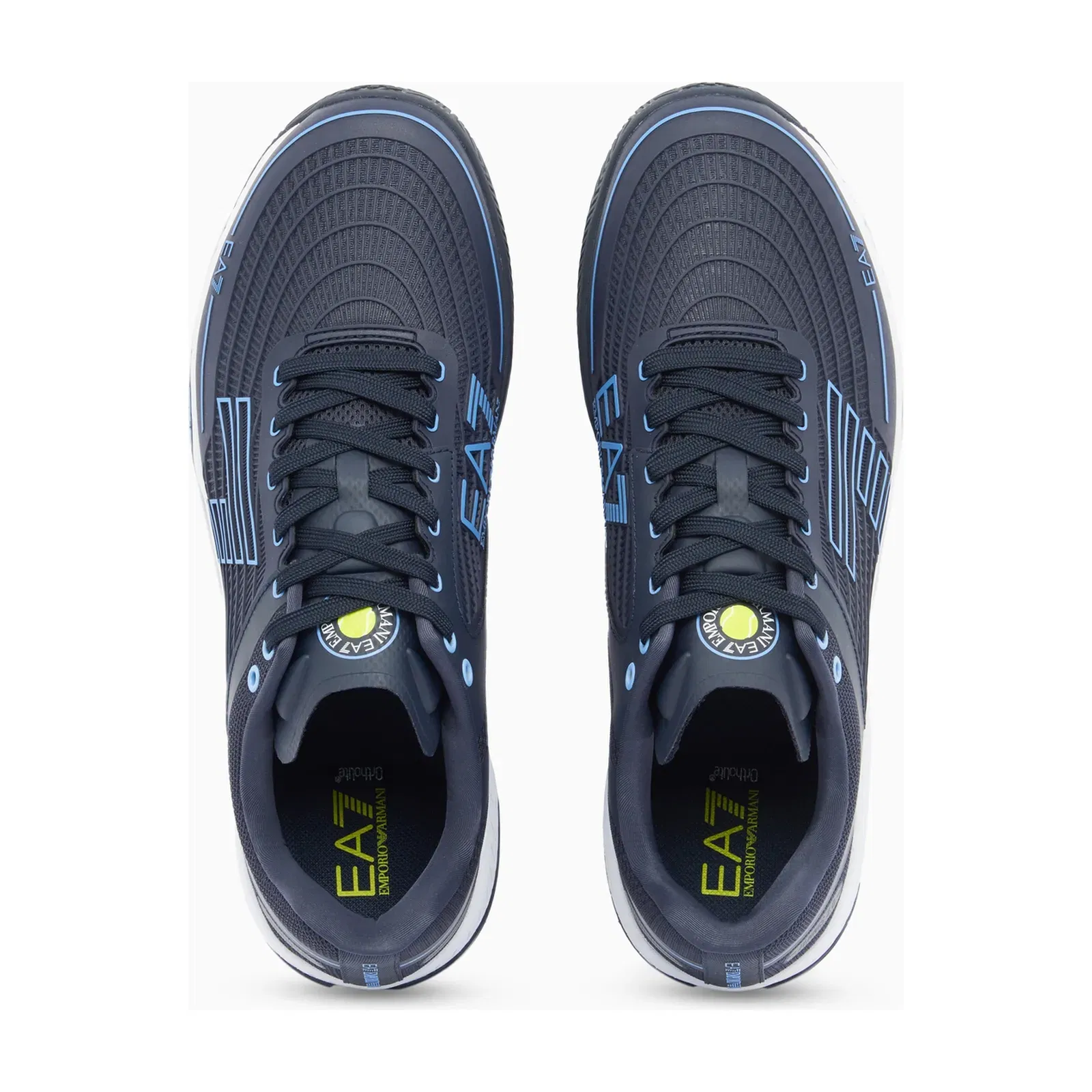 Ea7 Tennis Sneaker In Fabric With Rubber Sole New Tennis Clay Light Blue