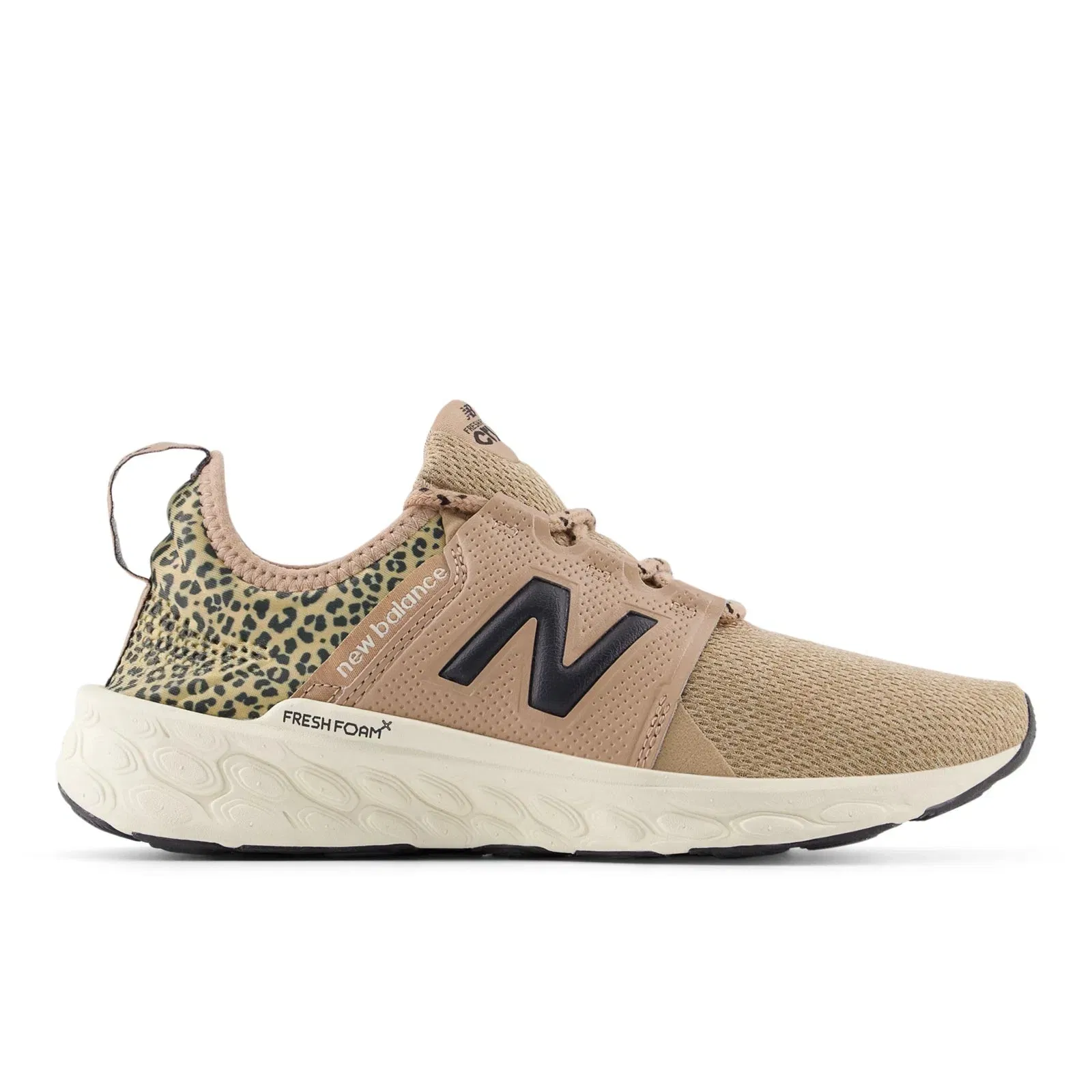 New Balance Fresh Foam X Cruz V3 Flat Taupe With Black Cement Womens Flat Taupe With Black Cement