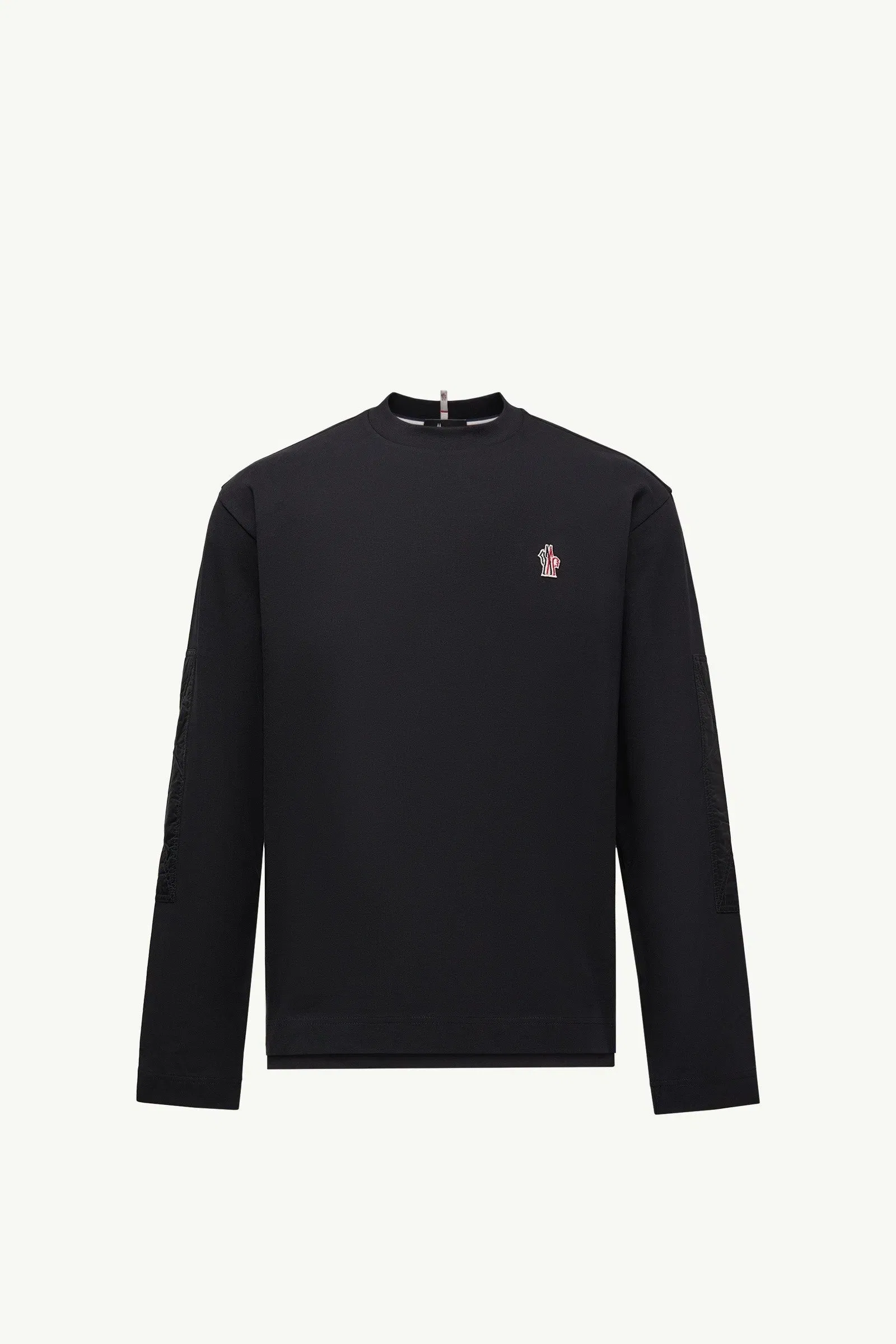 Moncler Logo Cotton Long Sleeve T-Shirt Black Black