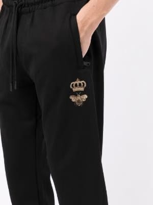 Dolce & Gabbana crest-embroidered track pants