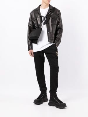 Dolce & Gabbana crest-embroidered track pants