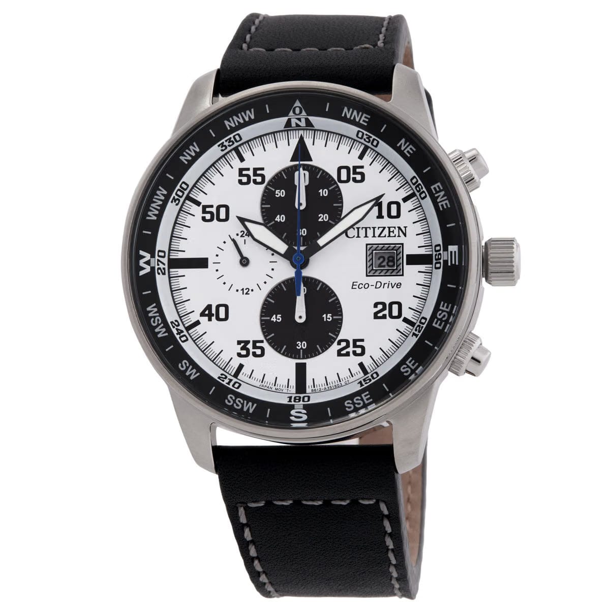 Citizen Aviator Chronograph White Dial Mens Watch