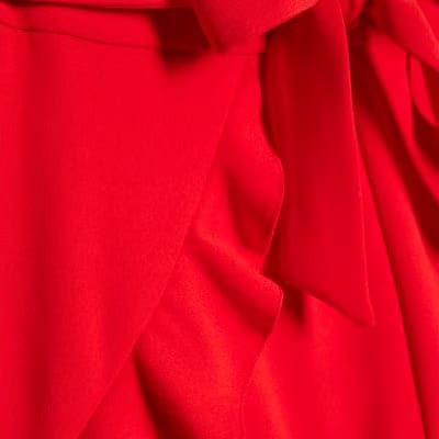 Red Layered Frill Shorts