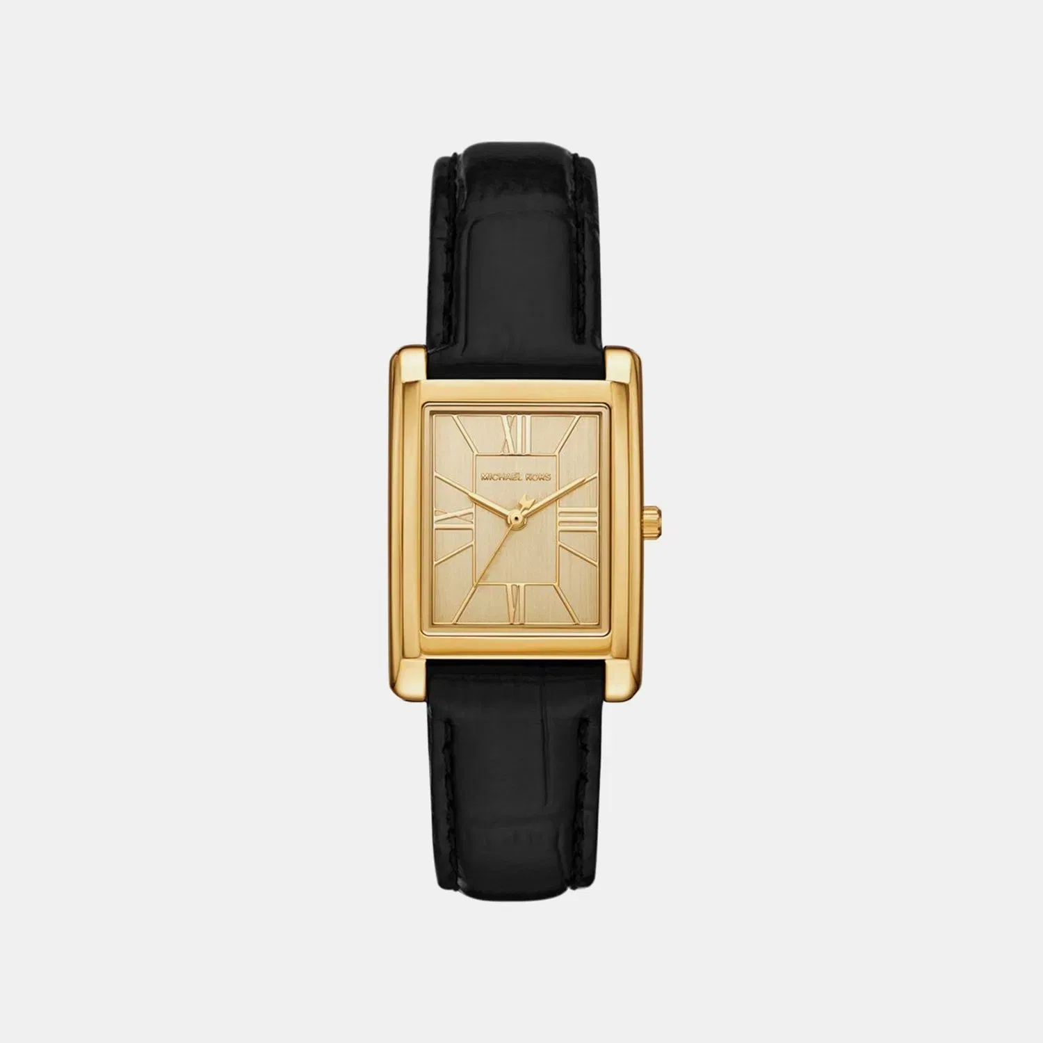Michael Kors Essex Women Quartz Gold Dial Analog Leather Watch Mk4965