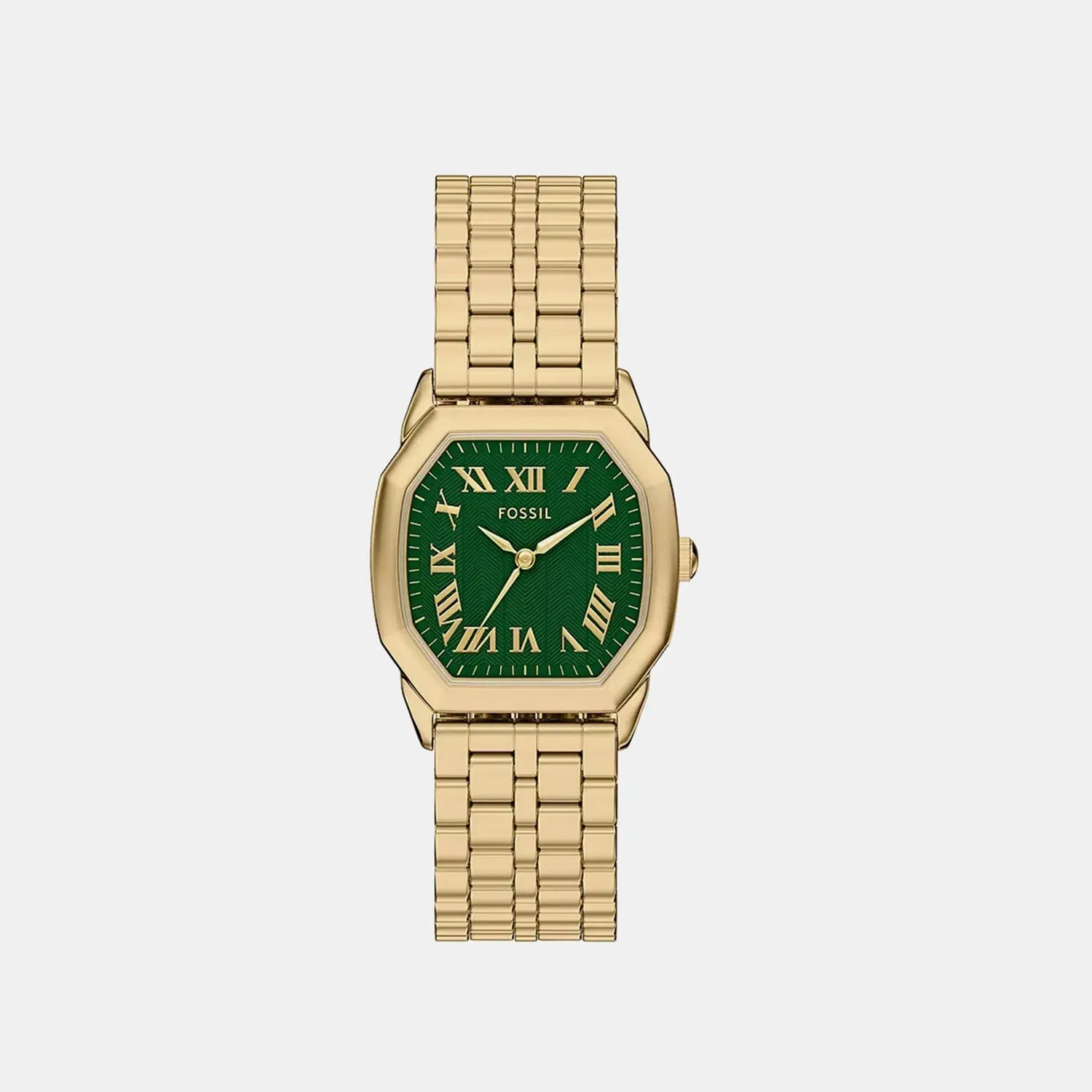 Fossil Harlow Women Quartz Green Dial Analog Stainless Steel Watch Es5451