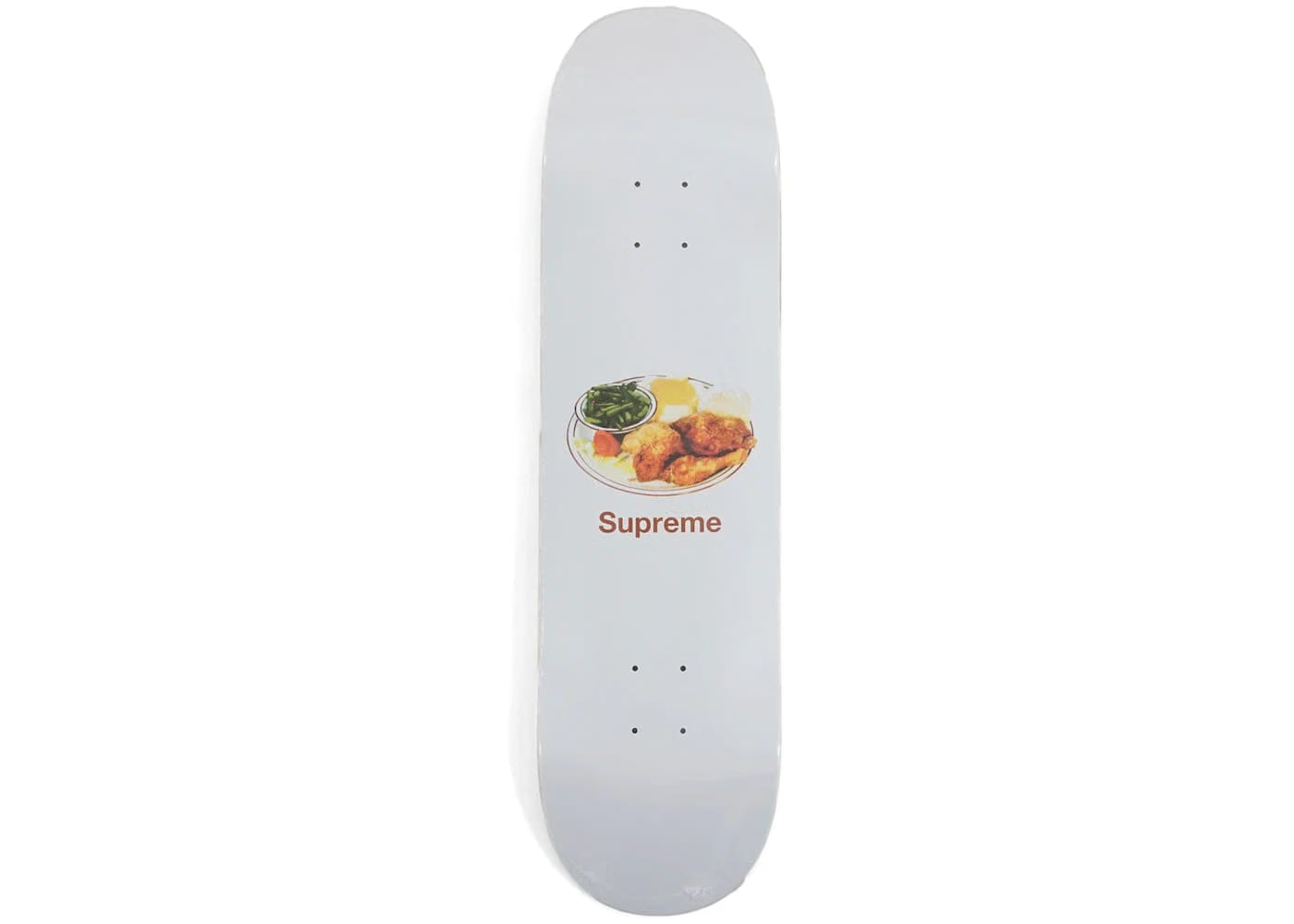 Supreme Chicken Dinner Skateboard Deck White